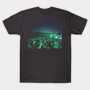 Sand dunes with water on pier T-Shirt